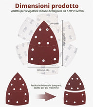 Carica l'immagine nel visualizzatore di Gallery, 60 Pezzi Abrasiva per Dettagli del Mouse, Grana 40 60 80 120 180 240 Carta Abrasiva per Levigatrice per Levigatura e Luc