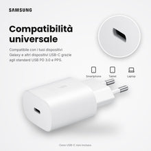Carica l'immagine nel visualizzatore di Gallery, Samsung Caricatore USB C 45W Ultra Rapido, Adattatore da USB C a USB, caricabatterie Samsung ricarica rapida, originale 