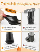Carica l'immagine nel visualizzatore di Gallery, gommini Per Sedie Extra Piccole 24 Pezzi - Coprigambe/feltrini Per Sedia Rotondi/Nero Scuro/Gel Di Silice,Feltro 360°- P