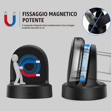 Carica l'immagine nel visualizzatore di Gallery, Caricabatterie compatibile con Samsung Gear S3/S2, caricatore dock con cavo di ricarica USB, colore: Nero