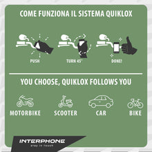 Carica l'immagine nel visualizzatore di Gallery, INTERPHONE - Pad Adesivo Universale per Custodie Smartphone - porta telefono moto - Sistema Modulare QUIKLOX - Supporto 