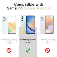 Carica l'immagine nel visualizzatore di Gallery, JETech Cover per Samsung Galaxy A34, Anti-Ingiallimento, Trasparente