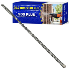 Carica l'immagine nel visualizzatore di Gallery, Punta Trapano Muro SDS Plus Ø10x310 mm in Acciaio e Carburo di Tungsteno