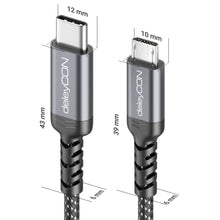 Carica l'immagine nel visualizzatore di Gallery, deleyCON 0,30m Cavo USB-C a Micro USB Corto (Cavo di Ricarica e Dati per Dispositivi Micro USB) - per Controller PS4, Te
