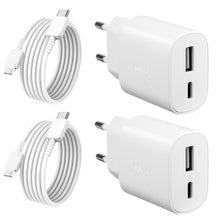 Carica l'immagine nel visualizzatore di Gallery, 2 Pezzi Caricatore USB C, 25W Rapido Caricabatterie per iPhone 16 Pro Max/16/15 Plus/15 Pro Max, iPad 12.9/11 inch/Air/M