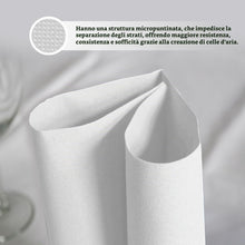 Carica l'immagine nel visualizzatore di Gallery, 600 Tovaglioli Bianchi di Carta - Piccoli e Singoli - Texture Micropunto - Più Spessi e Assorbenti - Ideale per Catering
