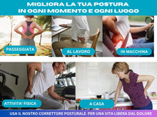 Carica l'immagine nel visualizzatore di Gallery, Fascia Posturale Spalle e Schiena Regolabile Indicato per Uomo Donna e Ragazzi, Correttore Postura Schiena Fornisce Soll