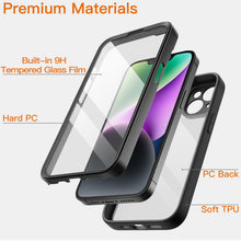Carica l'immagine nel visualizzatore di Gallery, JETech Cover per iPhone 14, Protezione 360°, Nero