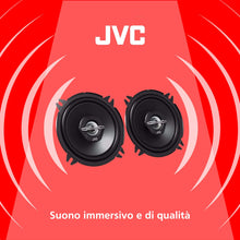 Carica l'immagine nel visualizzatore di Gallery, JVC CS-J520X Diffusori stereo per auto, a 2 vie, 250W/30W RMS, 40 - 22.000 Hz, Surround ibrido, Nero, 13 cm