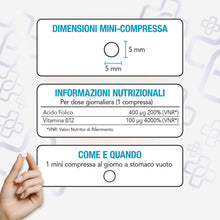 Carica l'immagine nel visualizzatore di Gallery, Acido Folico 400 μg Con B12 PiùLife - 160 Compresse