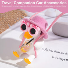 Carica l'immagine nel visualizzatore di Gallery, Cappellino rosa Anatra portachiavi Decorazione per auto, portachiavi per specchietto retrovisore Anatra portachiavi, gra