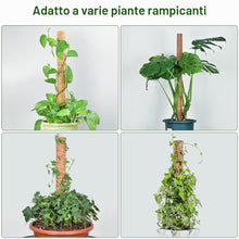 Carica l'immagine nel visualizzatore di Gallery, Vicloon Bastone per Piante, 4Pcs Piante Rampicanti Bastone, Stecche per Pianti 40cm, Palo Totem in Fibra di Cocco, Tutor
