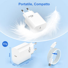Carica l'immagine nel visualizzatore di Gallery, YISH 45W Caricatore USB C Caricabatterie Rapido：GAN PD3.0 Alimentatore USB C Presa per Smartphone 18/17/16/ S26/S25/S24/