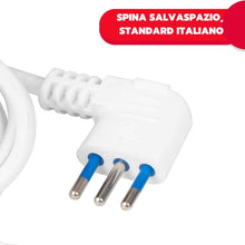 Carica l'immagine nel visualizzatore di Gallery, POLY POOL - PP2635 Prolunga Elettrica con Cavo Elettrico Bianco Estensibile 3 Metri - Spina 10A Salvaspazio e Presa Gran
