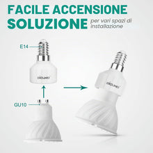 Carica l'immagine nel visualizzatore di Gallery, DiCUNO Adattatore da E14 a GU10, Socket Converter Socket Adapter, 6 Pezzi