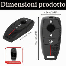 Carica l'immagine nel visualizzatore di Gallery, Portachiavi Mercedes Custodia Silicone Mercedes per Chiave Auto Mercedes 3 Pulsanti per Classe A, B, C, E, S, CLA, GLA, 