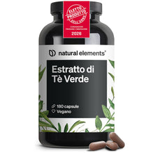Carica l'immagine nel visualizzatore di Gallery, Estratto di tè verde 1998 mg per dose giornaliera – 180 capsule – con ECGC e polifenoli – vegano, alto dosaggio, zero ad