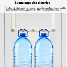 Carica l'immagine nel visualizzatore di Gallery, Attaccapanni per Porta con 5 Ganci, Appendiabiti da Parete