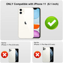 Carica l'immagine nel visualizzatore di Gallery, 3 in 1 Cover per iPhone 11 con 2 Pellicole Vetro Temperato, Cover in Silicone Liquido, Antiurto Custodia per iPhone 11 S