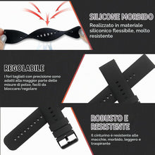 Carica l'immagine nel visualizzatore di Gallery, 4Pcs Cinturino per Orologi da 22mm Gomma, Leggeri Cinturini, Impermeabile Cinturini in Morbida, Fibbia in Metallo per Uo