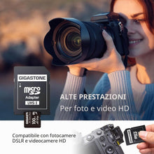 Carica l'immagine nel visualizzatore di Gallery, GIGASTONE Scheda Micro SD da 100 GB, registrazione video A1 V30 4K, compatibile con telecamera di sicurezza, Dash Cam, D