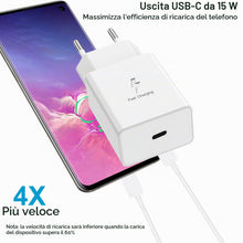 Carica l'immagine nel visualizzatore di Gallery, Caricabatterie Veloce per Samsung 15W Caricatore, USB C Spina Alimentatore PD per Samsung Galaxy S23 S22 S21 S20 Ultra 5