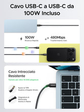 Carica l'immagine nel visualizzatore di Gallery, UGREEN Nexode Air 65W Caricatore USB C con Cable USB C (Grigio)
