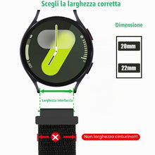 Carica l'immagine nel visualizzatore di Gallery, Cinturino di ricambio per orologio da polso, in nylon, 20 mm, 22 mm, per uomo e donna, con chiusura rapida, regolabile, 