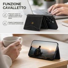 Carica l'immagine nel visualizzatore di Gallery, Portafoglio Magnetico compatibile con MagSafe, Porta Carte RFID in Pelle PU con 4 Scomparti, Tasca per Banconote, Finest