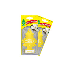 Carica l'immagine nel visualizzatore di Gallery, Arbre Magique Duo Pack Vaniglia – Profumatore per Auto – 7 Settiane di Naturale Freschezza - Durata Costante – Fragranza