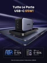 Carica l'immagine nel visualizzatore di Gallery, UGREEN Nexode 65W Caricatore USB C Ricarica Rapida Caricabatteria GaN