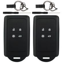 Carica l'immagine nel visualizzatore di Gallery, 2 Pezzi Custodia Chiavi Auto Compatibile, Cover in Silicone Nero Morbido - Protezione Anti-Caduta, Impermeabile, Con Por