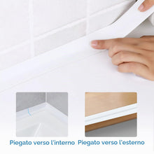Carica l'immagine nel visualizzatore di Gallery, Romon Nastro Sigillante Impermeabile, Nastro Bordo Autoadesivo in PVC per Piastrelle da Cucina,Bordo Vasca da Bagno (Bia
