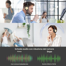 Carica l'immagine nel visualizzatore di Gallery, Wantek Cuffie USB con microfono per PC portatile, con cancellazione del rumore, regolabili, per ufficio e lavoro