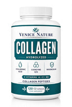 Carica l'immagine nel visualizzatore di Gallery, Collagene e Acido Ialuronico - Collagene Idrolizzato con Acido Ialuronico Coenzima Q10 + Vitamina C + Magnesio, Vitamina