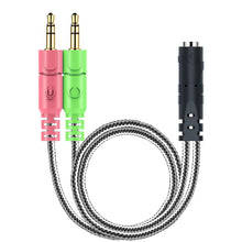 Carica l'immagine nel visualizzatore di Gallery, MillSO Cavo Adattatore Sdoppiatore Cuffie Microfono - Adattatore Splitter Jack da 3,5mm CTIA - Due Jack Separati da 3.5m