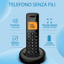 Carica l'immagine nel visualizzatore di Gallery, ALCATEL E260 - Telefono fisso cordless DECT - Design compatto - Grande display retroilluminato - Vivavoce - Funzione blo