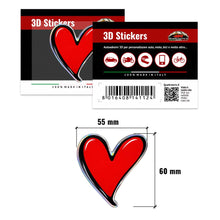 Carica l'immagine nel visualizzatore di Gallery, Quattroerre 14112 Sticker Adesivo 3D Cuore, 60 x 55 mm