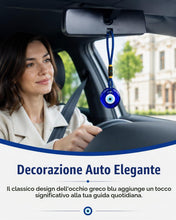 Carica l'immagine nel visualizzatore di Gallery, 2 Pezzi Ciondolo Occhio di Allah, Amuleto in Vetro Occhio Blu Turco, Decorazione Appesa per Auto, Finestre, Telai di Por
