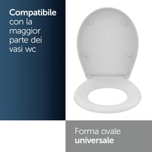 Carica l'immagine nel visualizzatore di Gallery, Ideal Standard Eurovit Universal sedile per WC standard, ovale – Bianco