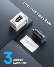 Carica l'immagine nel visualizzatore di Gallery, INIU Caricatore Auto USB C, 60W Combinati [Type C 30W + USB A 30W], Nero