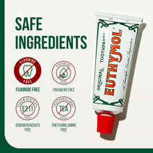 Carica l'immagine nel visualizzatore di Gallery, Euthymol Originale Dentifricio 75 ml x 2, senza fluoro, antiplacca, antibatterico, protezione della cavità, denti e geng