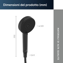 Carica l'immagine nel visualizzatore di Gallery, Ideal Standard Idealrain Alu+ doccetta a 2 funzioni – Nero Opaco