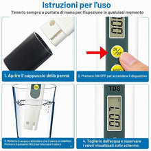 Carica l'immagine nel visualizzatore di Gallery, Tester qualità Acqua, Water Electrolysis Test Penna, TDS Tester di Acqua 3 in 1, 0-999 PPM, Digitale Misuratore TDS per 