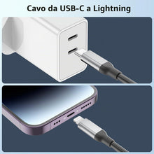Carica l'immagine nel visualizzatore di Gallery, Acecene Cavo a spirale da USB C a Lightning [2 pezzi], MFi Certified Carplay cavo di ricarica iPhone corto, 2.4A USB C a