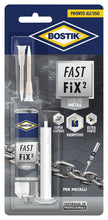 Carica l'immagine nel visualizzatore di Gallery, Bostik Fast Fix2 Liquid Metal Colle Bicomponenti Super Forte e Rapida, Pronta all'Uso, Per Metalli, 10g, Grigio