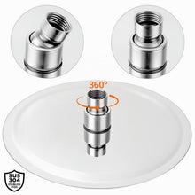 Carica l'immagine nel visualizzatore di Gallery, QWORK® Soffione per doccia Ø 20 cm, soffione doccia regolabile 360°, doccia soffione rotondo