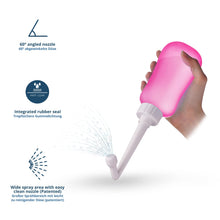 Carica l'immagine nel visualizzatore di Gallery, T2 Peri Bottle - Bidet Portatile da Post Parto, Sollievo dal Dolore Perineale - Da 360 ml con Ugello a 60°, Custodia Lav