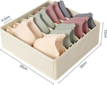 Carica l'immagine nel visualizzatore di Gallery, AiQInu Organizer Cassetti per Reggiseni,Set di 2 Organizzatore Cassetti Intimo Pieghevoli con 7 Scomparti,Organizer Armadio Biancheria Intima Divider Tessuto per Riporre Reggiseni,Calze e Cravatte