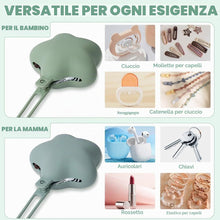 Carica l'immagine nel visualizzatore di Gallery, 2 Pezzi Porta Ciuccio, Confezione Portaciucci in Silicone, Portaciucci Universale per Viaggi e Casa
